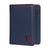 Portefeuille en Cuir Plis (avec protection RFID) - Bleu Marine