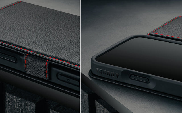 Coque en Cuir pour iPhone 17 Pro Max (chargement MagSafe) Feature Focus