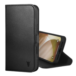 Black Leather Case for iPhone 17 Pro