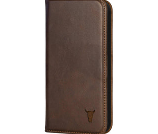Dark Brown Leather Stand Case for iPhone XR