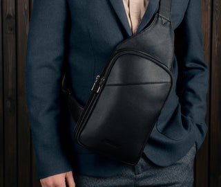 Black Leather Crossbody Bag