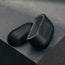 2 piece design of the Black Leather Case for AirPods (4th Gen)