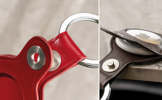 Porte-Clés AirTag en Cuir Feature Focus