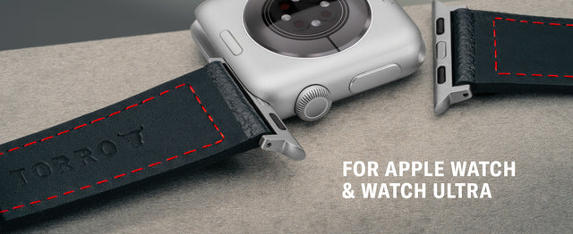 Bracelet en cuir pour Apple Watch et Watch Ultra Feature Focus