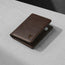 Front of Dark Brown Bifold Leather Wallet