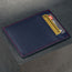 Back of the Navy Blue Leather Credit Card Holder