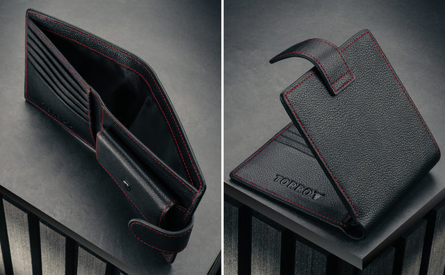 Portefeuille Classique en Cuir (avec Porte-Monnaie) Feature Focus