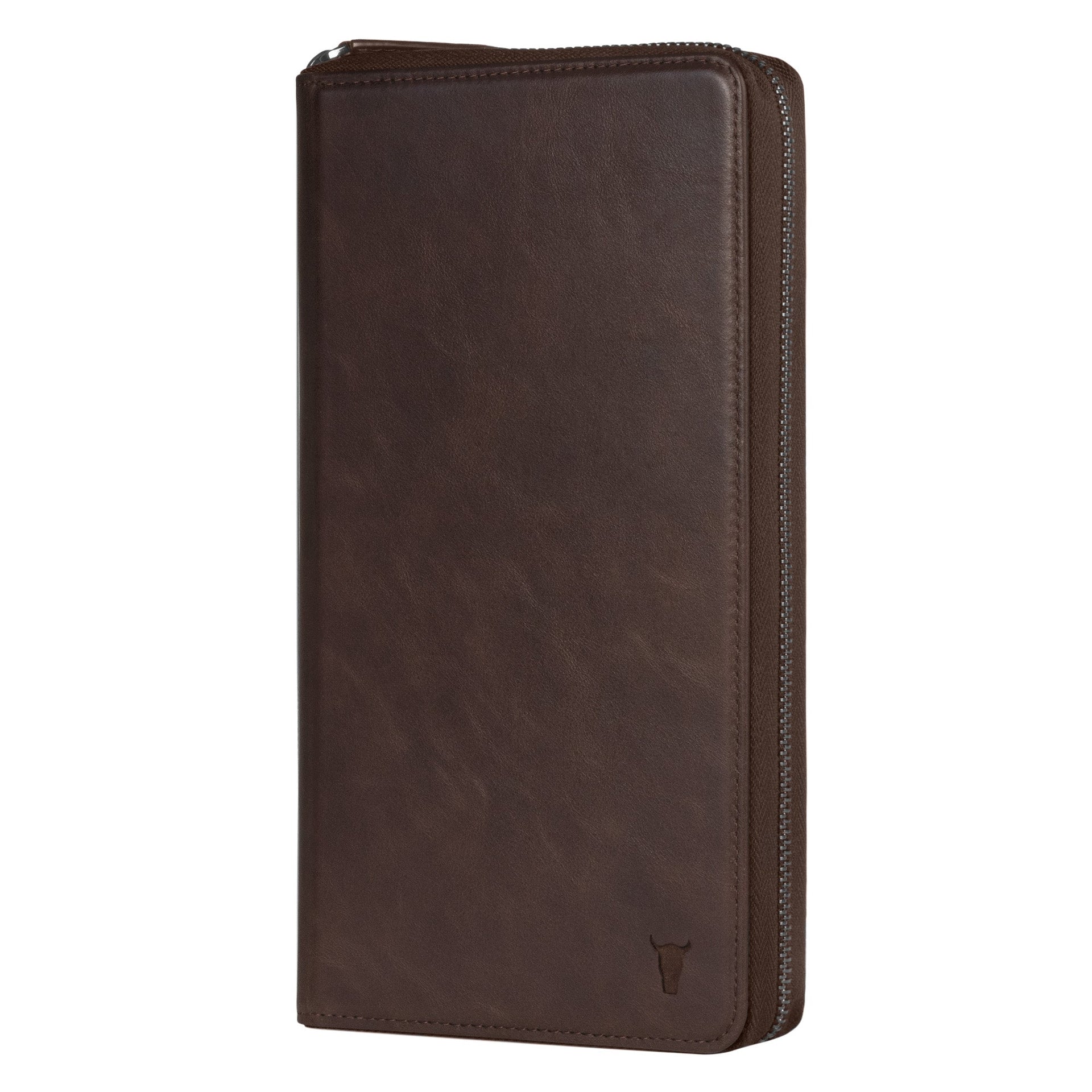 TORRO Étui pour Passeport - Organiseur de Voyage en Cuir véritable avec Porte-Passeport/Porte-Documents et étui Amovible pour Casque (Marron foncé TORRO Étui pour Passeport - Organiseur de Voyage en Cuir véritable avec Porte-Passeport/Porte-Documents et étui Amovible pour Casque (Marron foncé
