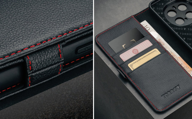 Coque en Cuir pour Honor Magic 7 Pro Feature Focus