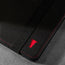 Black with Red Stitching Leather iPad Case for Apple iPad (10th Gen)