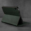 Integrated stand function of the Green with Red Detail Leather Case for Apple iPad (10th Generation)