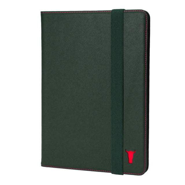 Green with Red Detail Leather Case for Apple iPad (10th Generation)