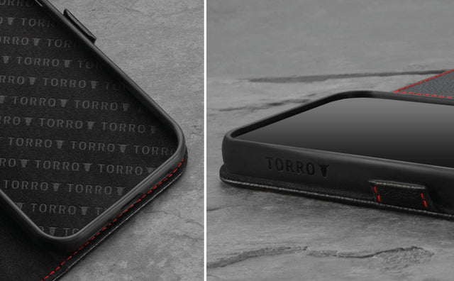 Coque en Cuir pour iPhone 12 Pro Max (avec fonction support) Feature Focus