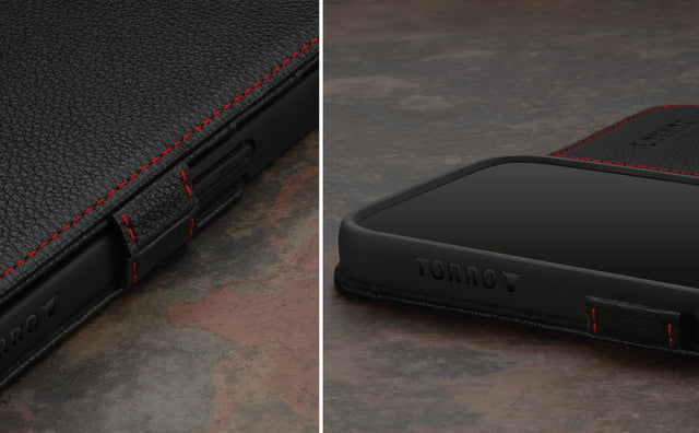 Coque en Cuir pour iPhone 15 Pro en cuir (chargement MagSafe) Feature Focus