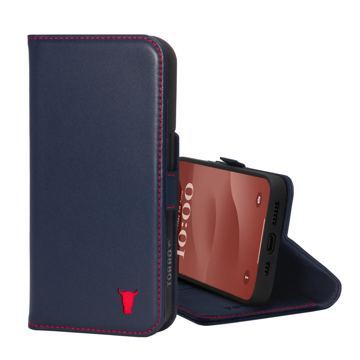Étui Portefeuille En Cuir Harber London Pour IPhone 15/14/13/12/11 Pro Max - Look Classique Minimaliste, Marron Clair