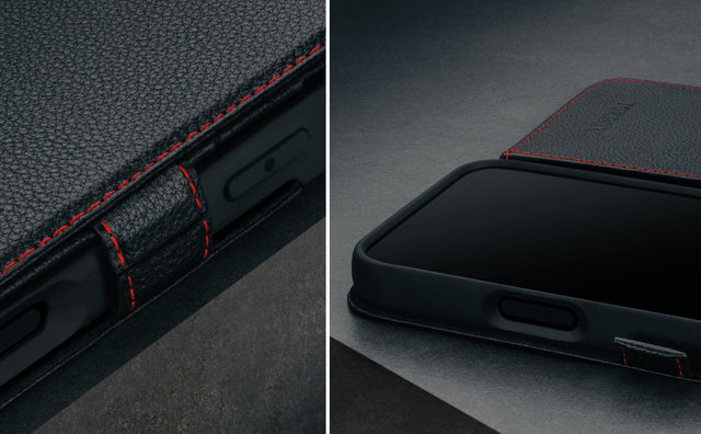 Coque en Cuir pour iPhone 16 Plus (chargement MagSafe) Feature Focus