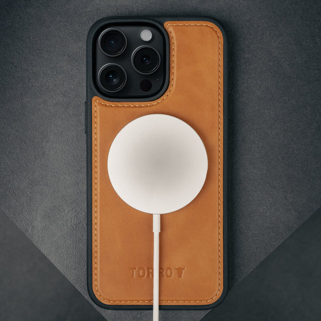 Coque Détachable en Cuir pour iPhone 16 Pro (MagSafe)