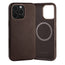 Dark Brown Leather Slimline Bumper Case for iPhone 16 Pro Max