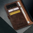 Card slots inside the Dark Brown Leather Case for iPhone 16 Pro Max