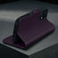 Stand function on the Purple Leather Case for iPhone 16