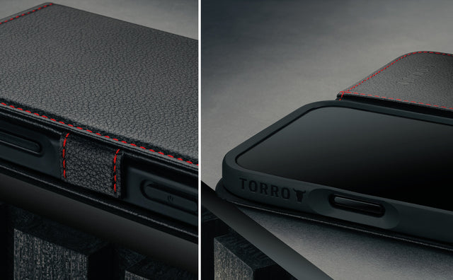 Coque en Cuir pour iPhone Air (chargement MagSafe) Feature Focus