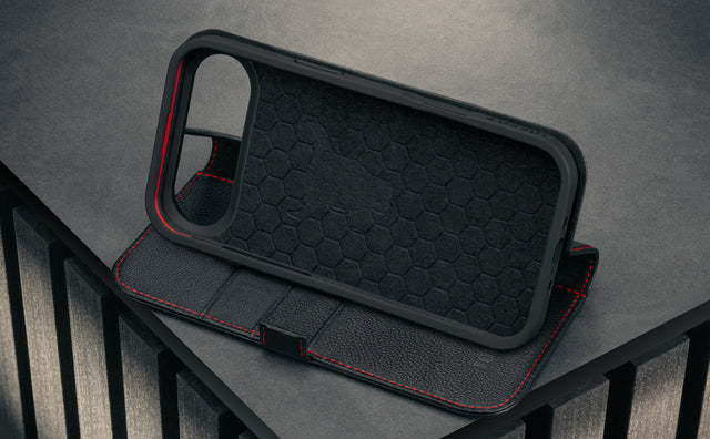 Coque en Cuir pour iPhone Air (chargement MagSafe) Feature Focus