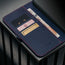 Card holder inside the Navy Blue Leather Case (with Red Stitching) for iPhone 17 Pro Max