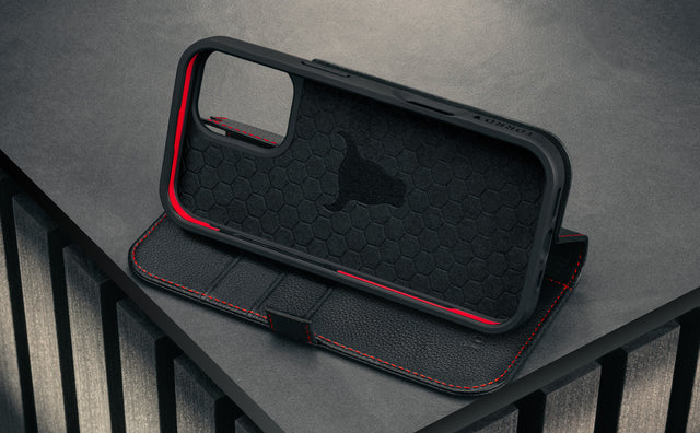 Coque en Cuir pour iPhone 17 (chargement MagSafe) Feature Focus