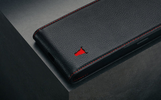 Coque à rabat en Cuir pour iPhone 17e / 16e Feature Focus