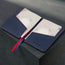 Inside of the Navy Blue Leather (with Red Stitching) Passport holder