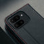 Black with Red Detail Leather Case for Google Pixel 9 Pro Fold