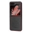 Black with Red Detail Leather Case for Samsung Galaxy Z Flip6