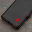 Black with Red Detail Leather Wallet Case for Galaxy Z Fold5