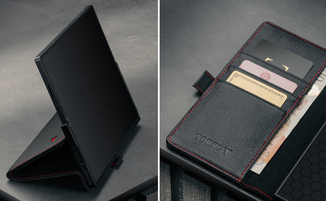 Coque en Cuir pour Galaxy Z Fold7 Feature Focus