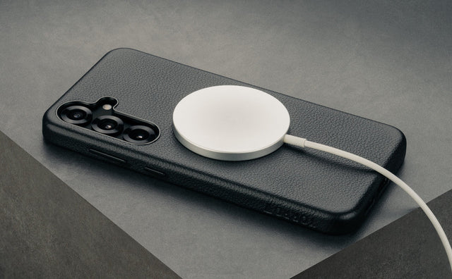 Coque en Cuir pour Galaxy S25+ (compatible avec le chargement Qi2/MagSafe) Feature Focus