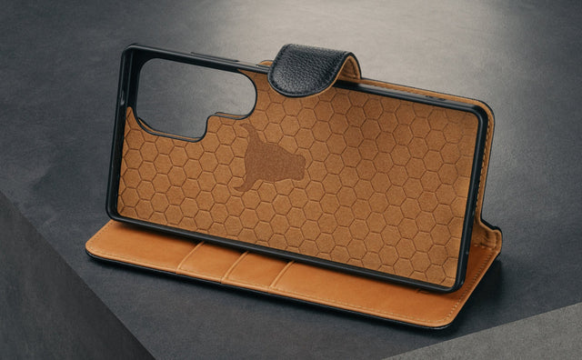 Coque Détachable en Cuir pour Galaxy S25 Ultra Feature Focus