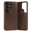 Dark Brown Leather Bumper Case for Galaxy S26 Ultra