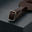 Leather loop buckle on the Dark Brown Leather Golf Tee Holder